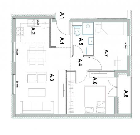 2.0 Poslovni apartman Borča Novogradnja Put za Ovču ID#2463