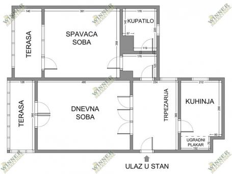 Dvosoban Stan 57m2 – Zemun, Retenzija ID#1442