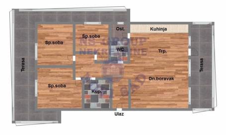 Troiposoban stan na Klisi 80m2