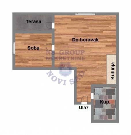 Dvosoban 44m2 Bulevar Patrijarha Pavla