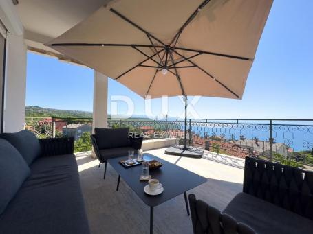 OPATIJA, POBRI - Prodaja dizajnerski uređenog stana s panoramskim pogledom na more