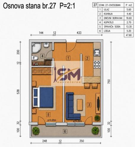 Žarkovo,  AUREA N°3, Luxury novogradnja 48m2
