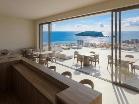 Ekskluzivan jednosoban stan 47.34 m2 + 40m2 zelena terasa sa privatnim bazenom i zelenilom, panorams