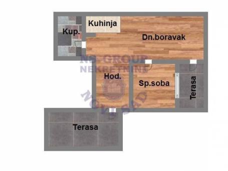Dvosoban stan na Karagaci, 45m2