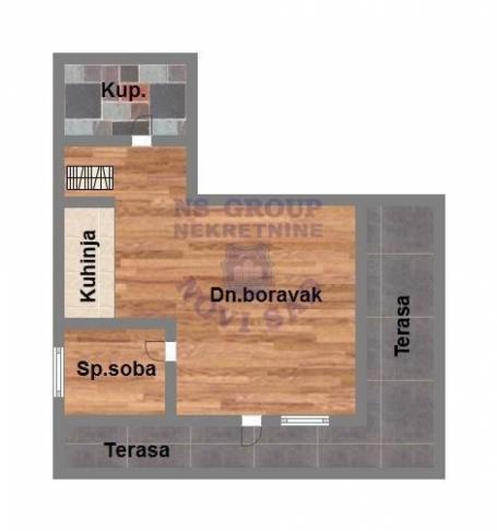 Dvosoban stan na Karagaci, 45m2
