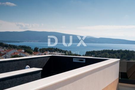 GRAD KRK, CENTAR - Dvoetažni penthouse s bazenom i panoramskim pogledom