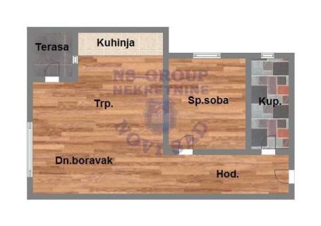 Dvosoban 50m2 Telep