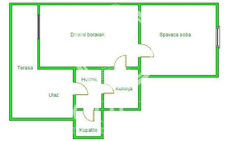 Dvosoban salonski stan u pešačkoj zoni, uknjižen, 51m2 ID#9338