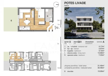 U IZGRADNJI - prizemlje, 1.5 stan od 30 m² u Adicama, Novi Sad
