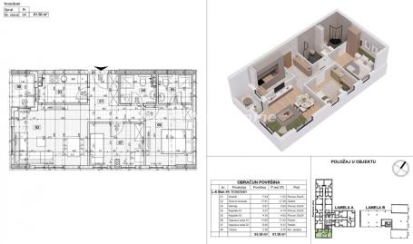Južni Telep - Trosoban stan 63 m2 na Top Lokaciji-povrat PDV-065/385 8880