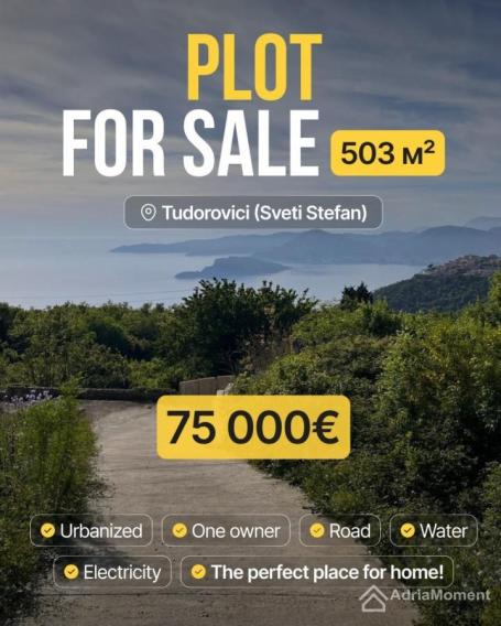 Urbaniziran plac u Tudorovićima - 503 m2 - smanjena cijena