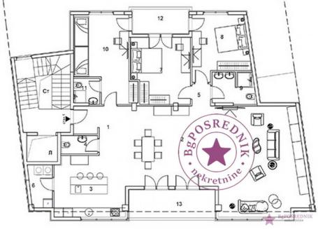 Vračar, Hram Svetog Save, Patrijarha Varnave 180 m2