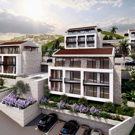 One bedroom apartment 55m2 under construction with sea view - Kotor