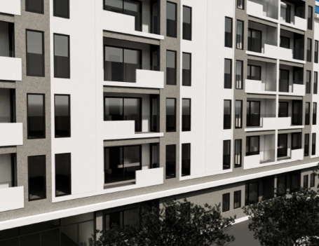 Apartment in development with garage