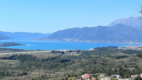 Building land with panoramic views of the Bay of Tivat
