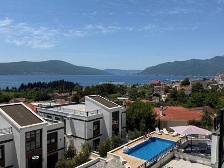 Modern two-bedroom apartment with panoramic sea views in Tivat