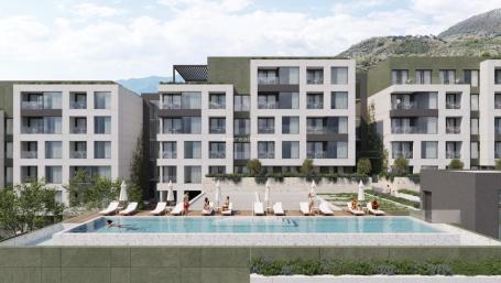 One-bedroom apartment under construction for sale in Tivat – 45 m2, new complex with swimming pool