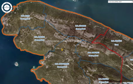 Urbanized land for sale on Luštica, Zanjice, Mirista - great investment opportunity