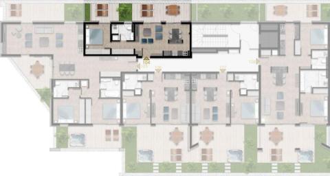 Modern one-bedroom apartment 70 m2, Tivat