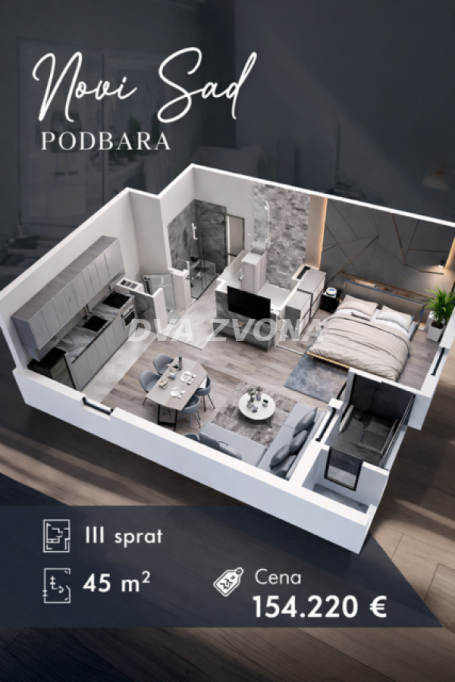 PODBARA – NOVI SAD | Moderan dvosoban stan
