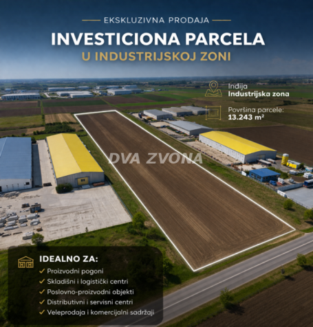 EKSKLUZIVNA PRODAJA – INVESTICIONA PARCELA U INDUSTRIJSKOJ ZONI
