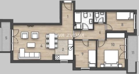 NOV, MODERAN STAN-ROTKVARIJA– 84 m², 4.0, TREĆI SPRAT
