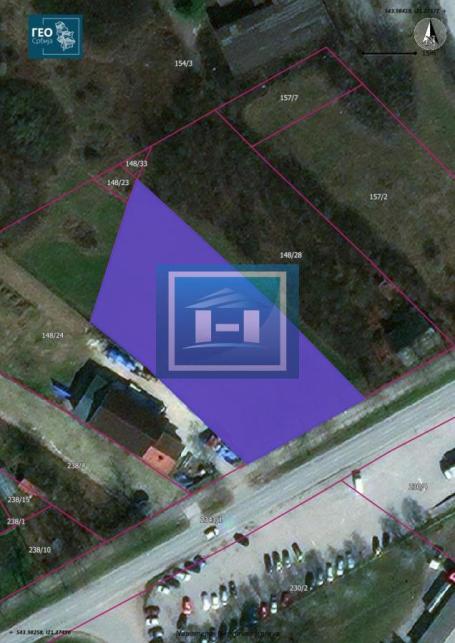 Land for the construction of a business building or hall