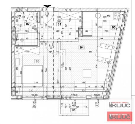 DETELINARA, 45m2, Dvosoban sa pdv