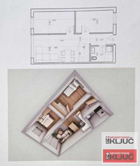 NAJLON PIJACA, 43m2, Dvoiposoban, Izgradnja