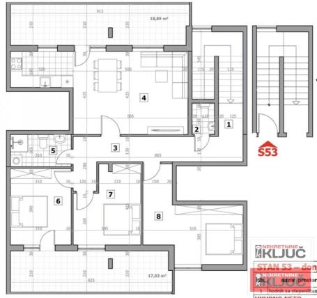SREMSKA KAMENICA, 105m2, Četvorosoban-Penthouse sa pdv, Kredit