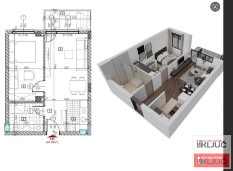 Dvosoban stan 45 m² sa pdv, Telep, Novi Sad, 2. sprat