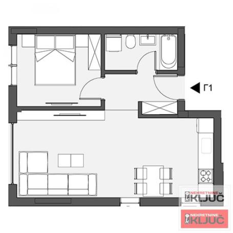 ADICE, 43m2, Dvosoban, Izgradnja