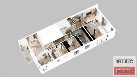ADAMOVIĆEVO NASELJE, 173m2, Petrosoban-Penthouse sa pdv, VILA, Nov