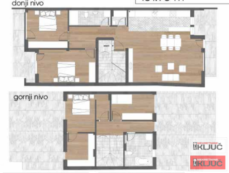 TELEP, 153m2 + Terasa, Petosoban-Duplex sa pdv
