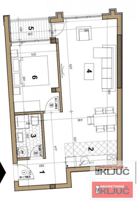CENTAR, 51m2, Dvosoban sa pdv, blizina Pešačke zone
