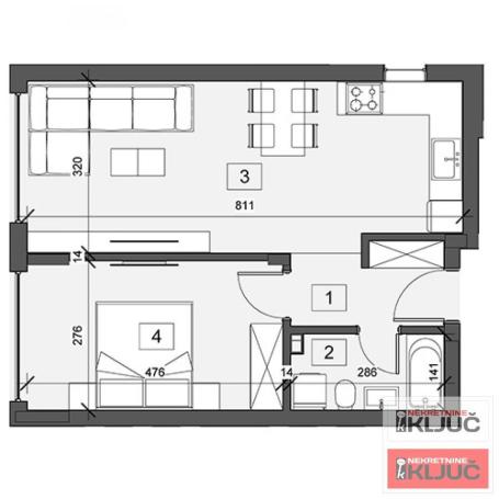 ADICE, 46m2, Dvosoban, Izgradnja