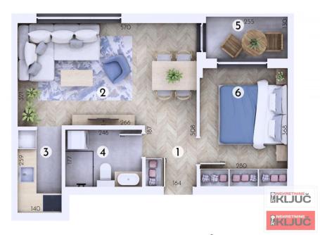 ADICE, 42m2, Dvosoban sa pdv