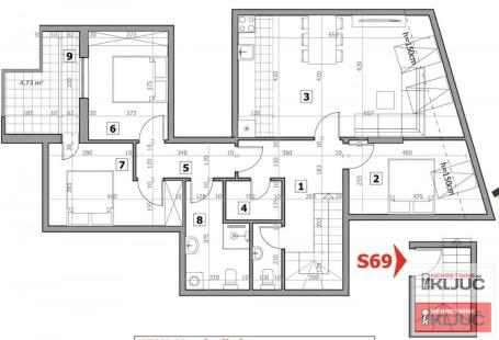 SREMSKA KAMENICA, 93m2, Četvorosoban-Penthouse sa PDV, Kredit
