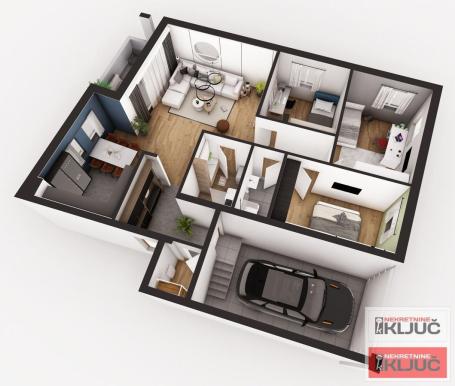 PETROVARADIN, 112m2 sa garažom gratis 20m2, Četvorosoban sa pdv, Lux Vila
