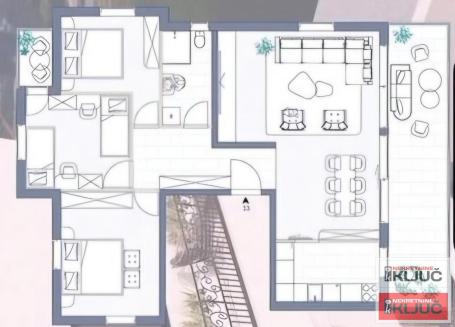 VETERNIČKA RAMPA, 95m2+terasa, Četvorosoban sa pdv