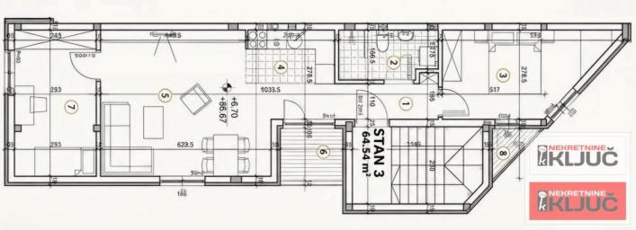 VETERNIČKA RAMPA, 65m2, Trosoban sa pdv