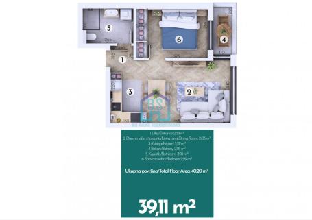 Jednoiposoban stan, 39 m², Veternička rampa, Novi Sad