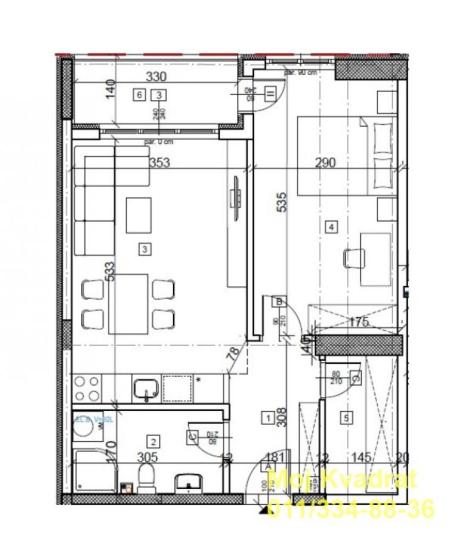 Voždovac, Autokomanda - Vojvode Stepe, 48m2