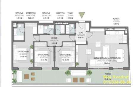 Novi Beograd, Blok 65 - Đorđa Stanojevića, 134m2