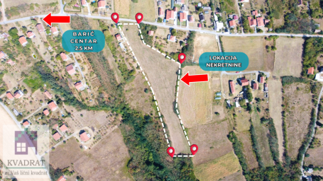 Građevinski plac 91 ar, Barič, Obrenovac - 59.900€