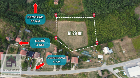 Plac 61 ar, Barič, Obrenovac – 61.000€