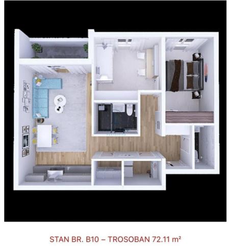 Novogradnja, Kotež 1, 72.11 m2, cena + pdv