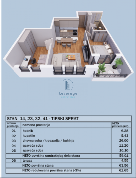 Mladenovac, novogradnja, Tozino Voće, 62 m2