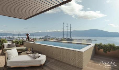 Premium apartman sa 3 spavaće sobe u novom stambenom kompleksu u Porto Montenegru