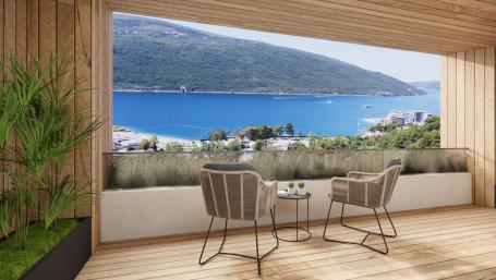 Moderan jednosoban stan u premium kompleksu u Kumboru, Herceg Novi